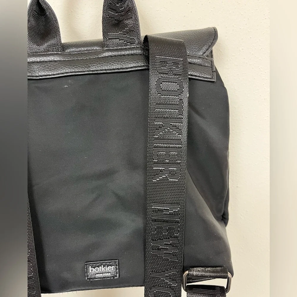 Botkier New York Mini Trigger Backpack Black Faux Leather